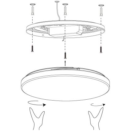 Eglo - LED Aptumšojama griestu lampa LED/19,2W/230V 2700-6500K ZigBee