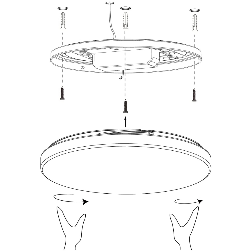 Eglo - LED Aptumšojama griestu lampa LED/19,2W/230V 2700-6500K ZigBee