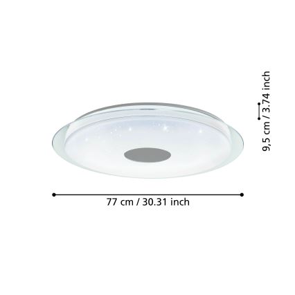 Eglo - LED Aptumšojama griestu lampa LED/38,1W/230V 2700-6500K ZigBee