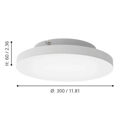 Eglo - LED RGBW Aptumšojama griestu lampa LED/15,7W/230V ZigBee