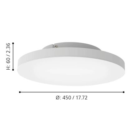 Eglo - LED RGBW Aptumšojama griestu lampa LED/22,4W/230V ZigBee