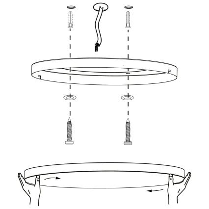 Eglo - LED RGBW Aptumšojama griestu lampa LED/22,4W/230V ZigBee