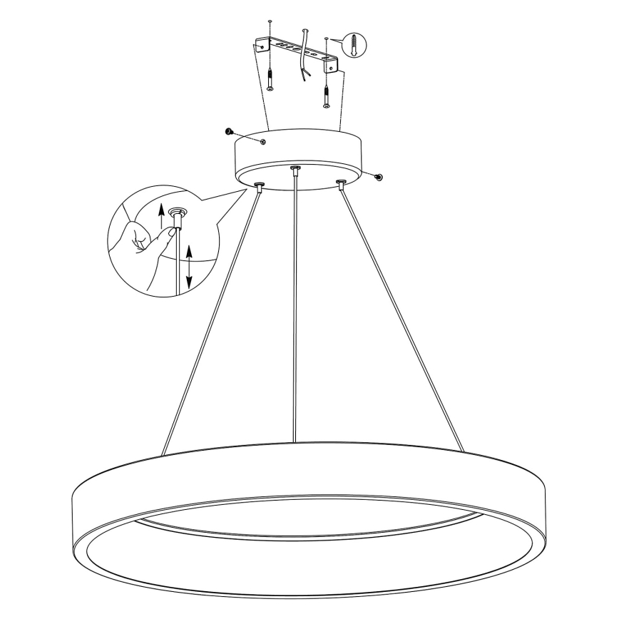 Eglo - LED RGBW Aptumšojama lustra ar auklu LED/26W/230V 2700-6500K ZigBee