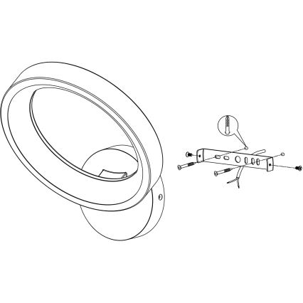 Eglo - LED RGBW Aptumšojama sienas lampa LED/16W/230V ZigBee