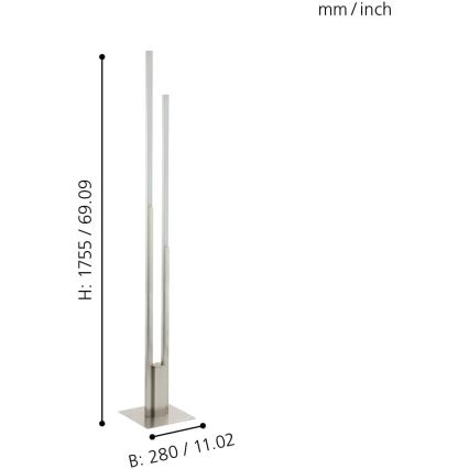 Eglo - LED RGBW Aptumšojama grīdas stāvlampa LED/32W/230V ZigBee