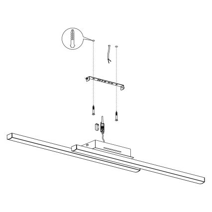 Eglo - LED RGBW Aptumšojama griestu lampa LED/32W/230V melna ZigBee