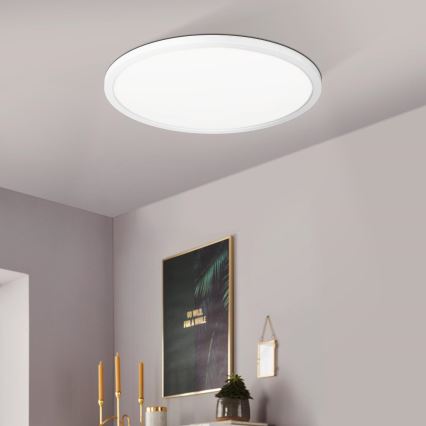 Eglo 900086 - LED RGBW Aptumšojama griestu lampa ROVITO-Z LED/14,6W/230V 2700-6500K d. 29,5 cm balta
