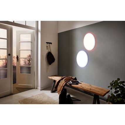 Eglo 900086 - LED RGBW Aptumšojama griestu lampa ROVITO-Z LED/14,6W/230V 2700-6500K d. 29,5 cm balta
