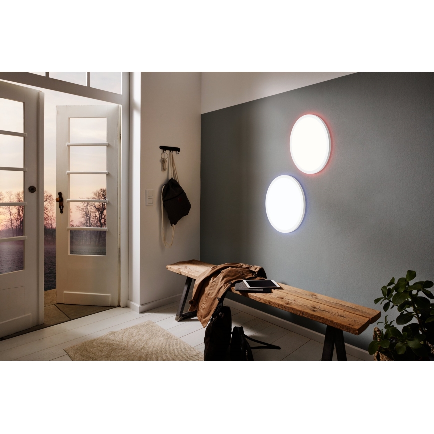 Eglo 900086 - LED RGBW Aptumšojama griestu lampa ROVITO-Z LED/14,6W/230V 2700-6500K d. 29,5 cm balta