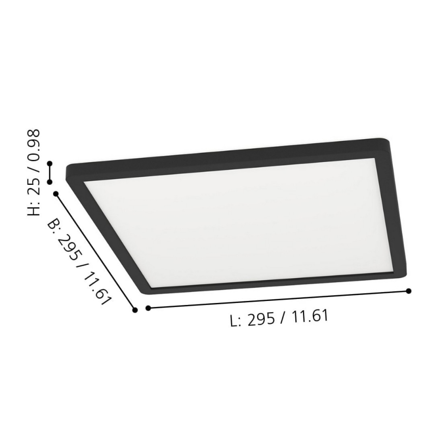 Eglo - LED RGBW Aptumšojama griestu lampa LED/14,6W/230V melna ZigBee