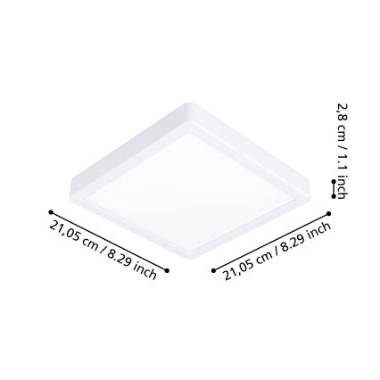 Eglo - LED Aptumšojams vannas istabas griestu gaismeklis LED/16,5W/230V 2700-6500K IP44 ZigBee