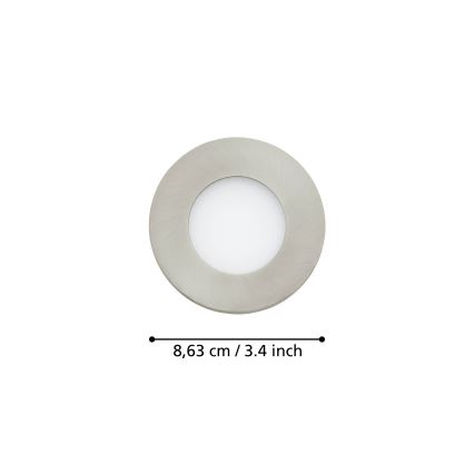 Eglo - OMPLEKTS 3x LED Aptumšojama vannas istabas lampa FUEVA-Z  LED/2,8W/230V IP44