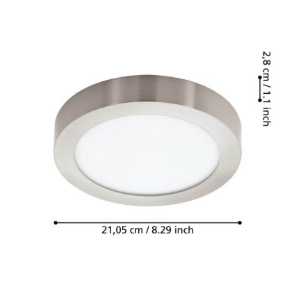 Eglo - Regulējama LED vannas istabas griestu lampa, LED 16,5 W, 230 V, IP44, ZigBee, Ø 21 cm