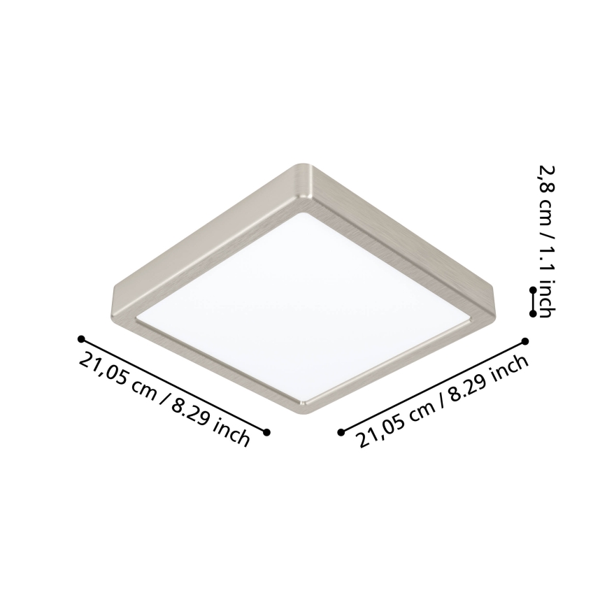 Eglo - LED vannas istabas gaismeklis ar regulējamu spilgtumu LED/16,5W/230V IP44 ZigBee 21x21 cm