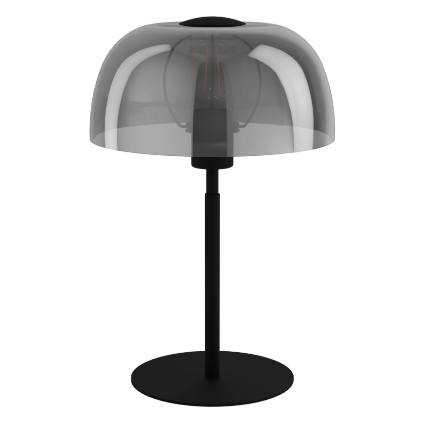 Eglo - Galda lampa 1xE27/40W/230V melna/pelēka