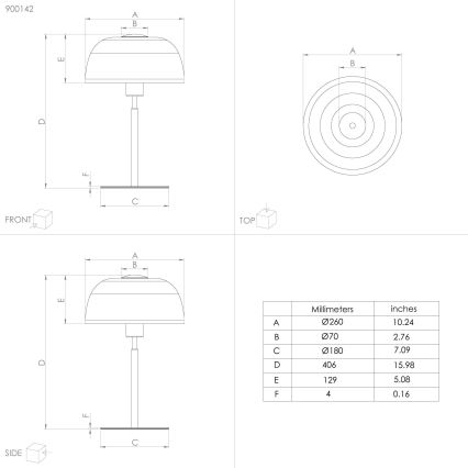 Eglo - Galda lampa 1xE27/40W/230V melna/balta