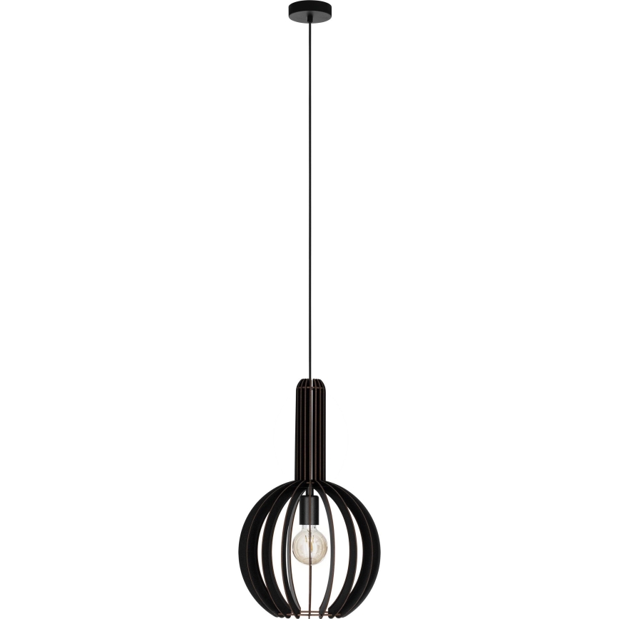 Eglo - Lustra ar auklu 1xE27/40W/230V d. 31 cm melna