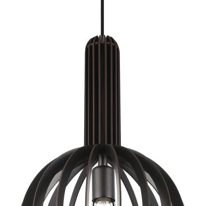Eglo - Lustra ar auklu 1xE27/40W/230V d. 31 cm melna