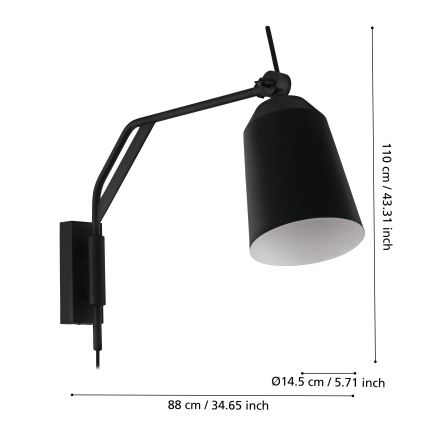 Eglo - Sienas lampa 1xE27/40W/230V