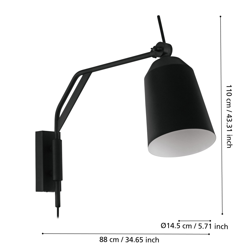 Eglo - Sienas lampa 1xE27/40W/230V