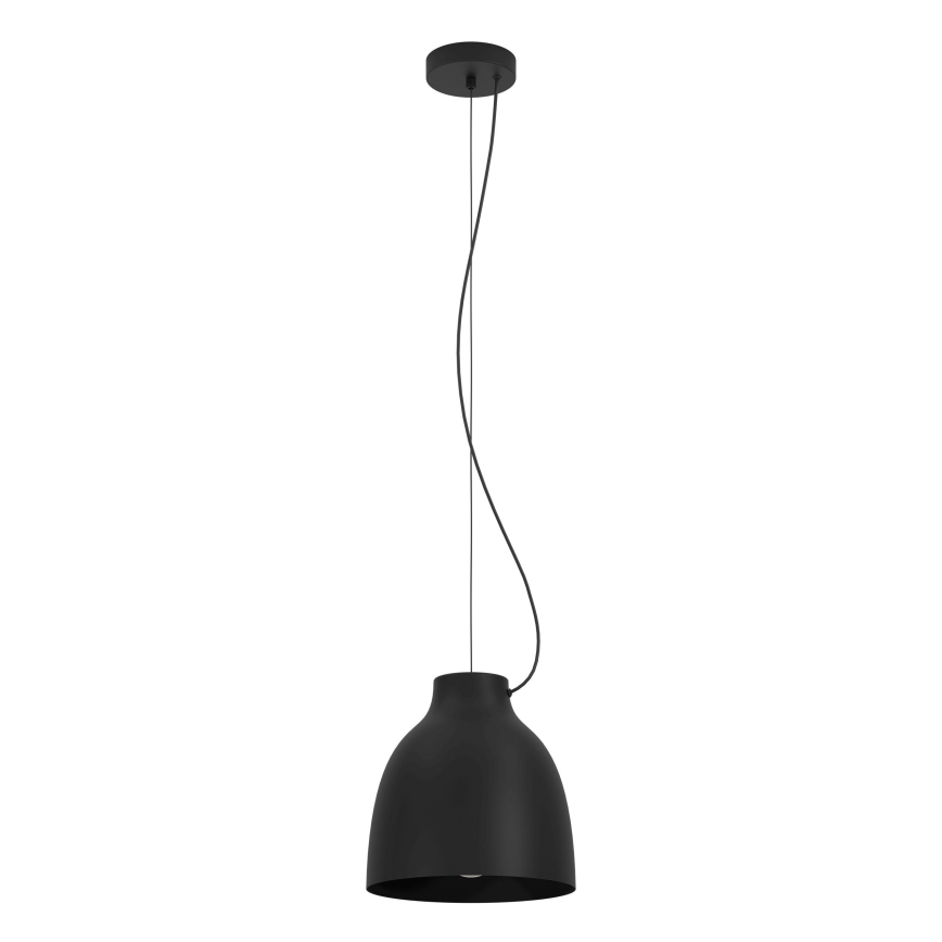 Eglo - Lustra ar auklu 1xE27/40W/230V melna