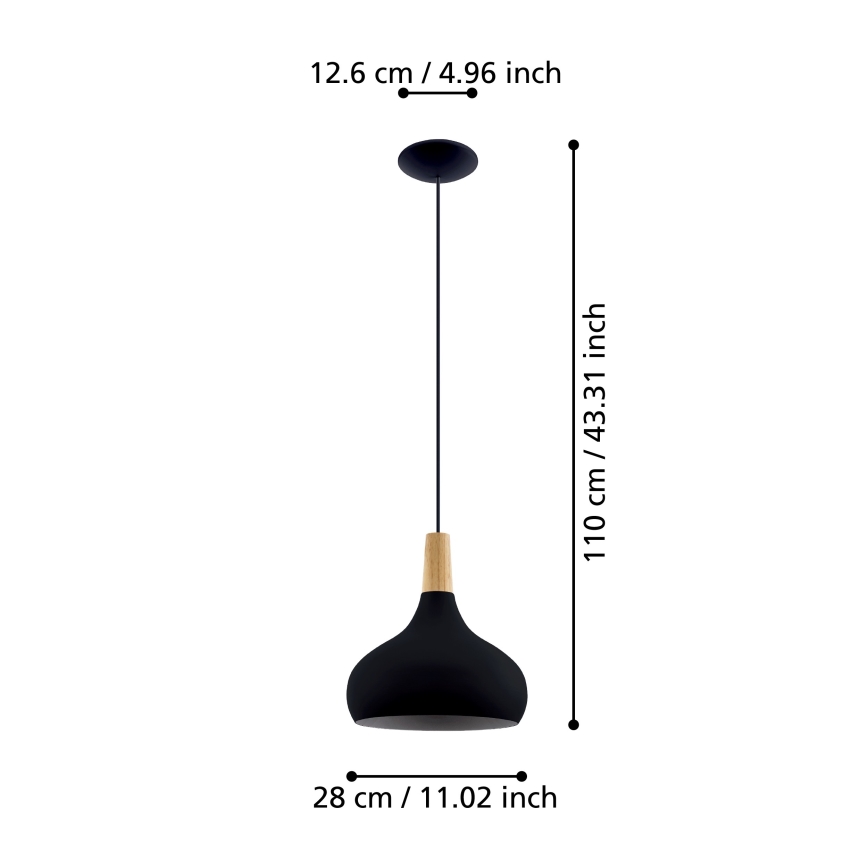 Eglo - Lustra ar auklu 1xE27/40W/230V d. 28 cm