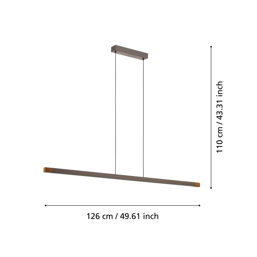 Eglo - LED Aptumšojama lustra ar auklu LED/22W/230V 3000K