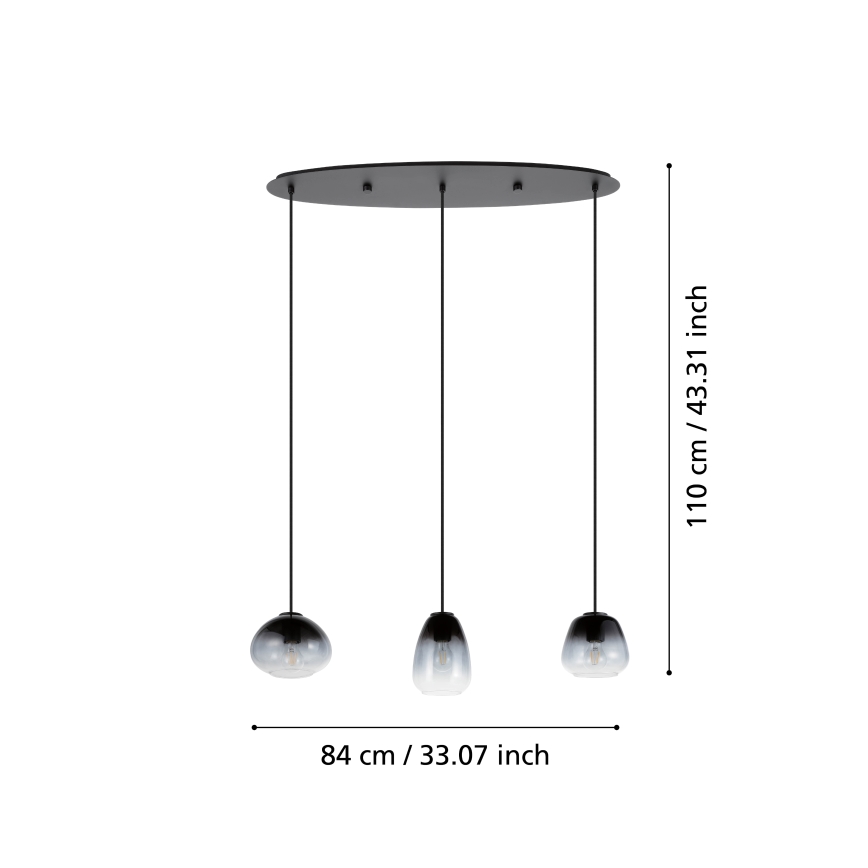 Eglo - Lustra ar auklu 3xE27/40W/230V