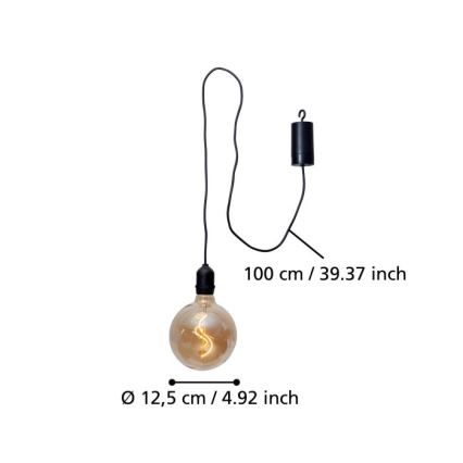 Eglo - LED Āra piekaramā lampa LED/0,06W/6V 4xAA IP44 bēša