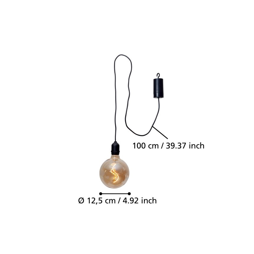Eglo - LED Āra piekaramā lampa LED/0,06W/6V 4xAA IP44 bēša