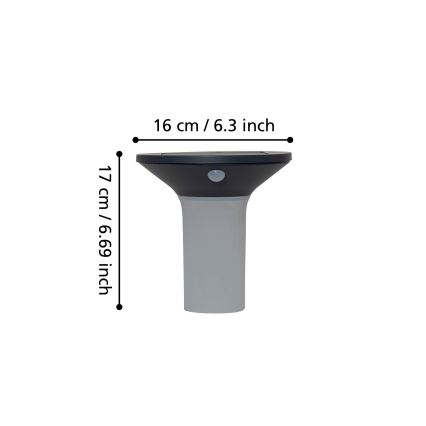Eglo - LED āra saules gaismeklis ar sensoru 6xLED/0,03W/3,7V IP44