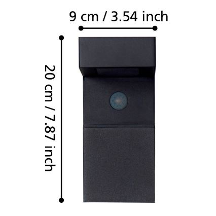 Eglo - LED āra saules gaismeklis ar sensoru 18xLED/0,2W/3,7V 2200 mAh IP44