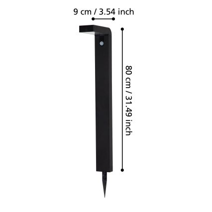 Eglo - LED Āra saules enerģijas lampa ar sensoru 18xLED/0,2W/3,7V 2200 mAh IP44