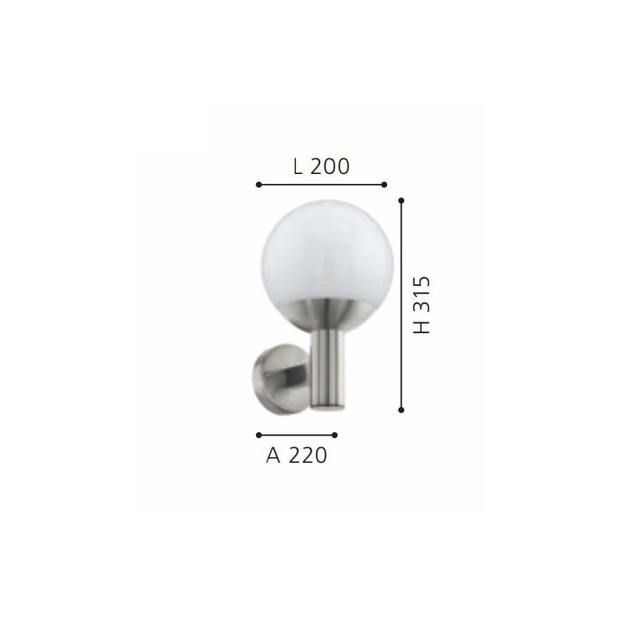 Eglo - LED RGB Aptumšojama āra sienas lampa E27/9W/230V 2700-6500K IP44