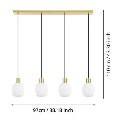 Eglo - Lustra ar auklu 4xE27/40W/230V