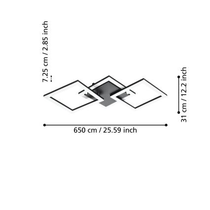 Eglo - LED Aptumšojama griestu lampa LED/32,4W/230V