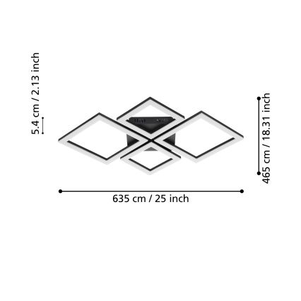 Eglo - LED Aptumšojama griestu lampa LED/42W/230V