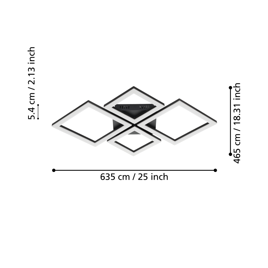 Eglo - LED Aptumšojama griestu lampa LED/42W/230V