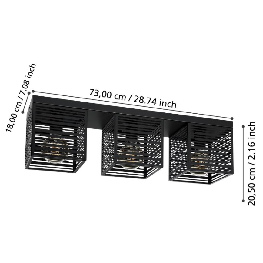 Eglo - Griestu lampa 3xE27/40W/230V