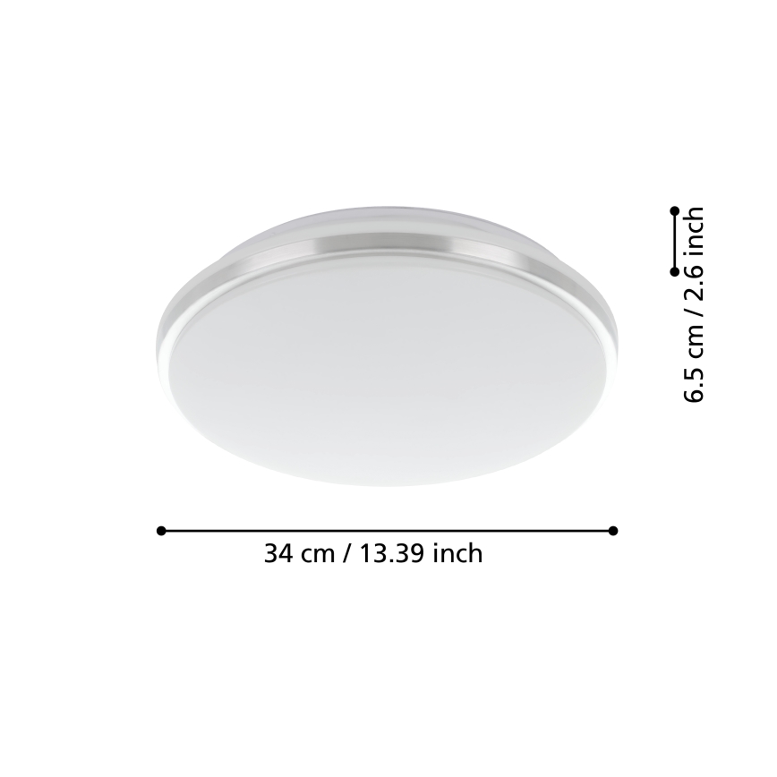 Eglo - LED Vannas istabas griestu lampa LED/15,6W/230V IP44 spīdīgi hromēts