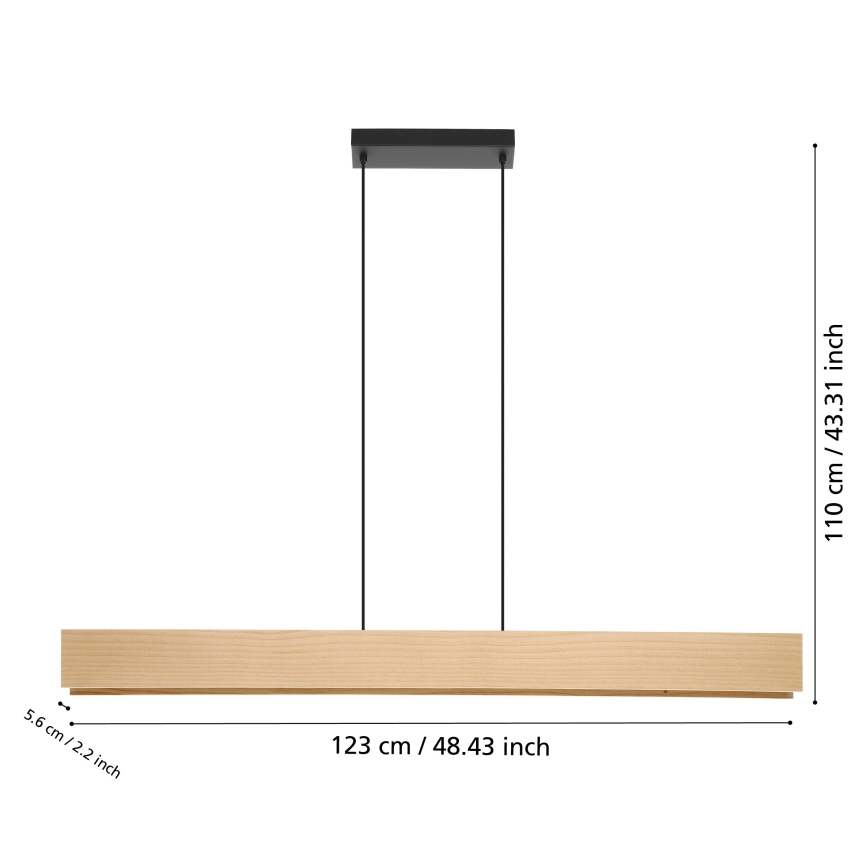Eglo - LED RGBW Aptumšojuma lustra ar auklu LED/35W/230V 2700-6500K