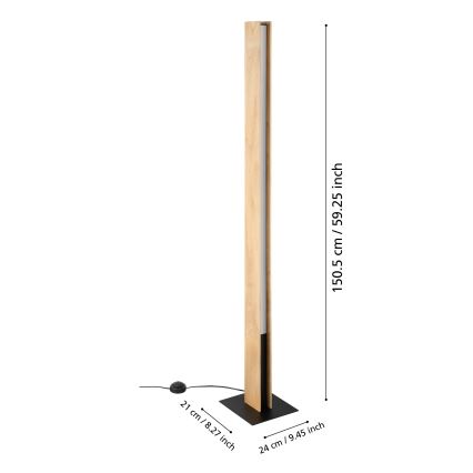 Eglo - LED RGBW Aptumšojama grīdas stāvlampa LED/35W/230V 2700-6500K
