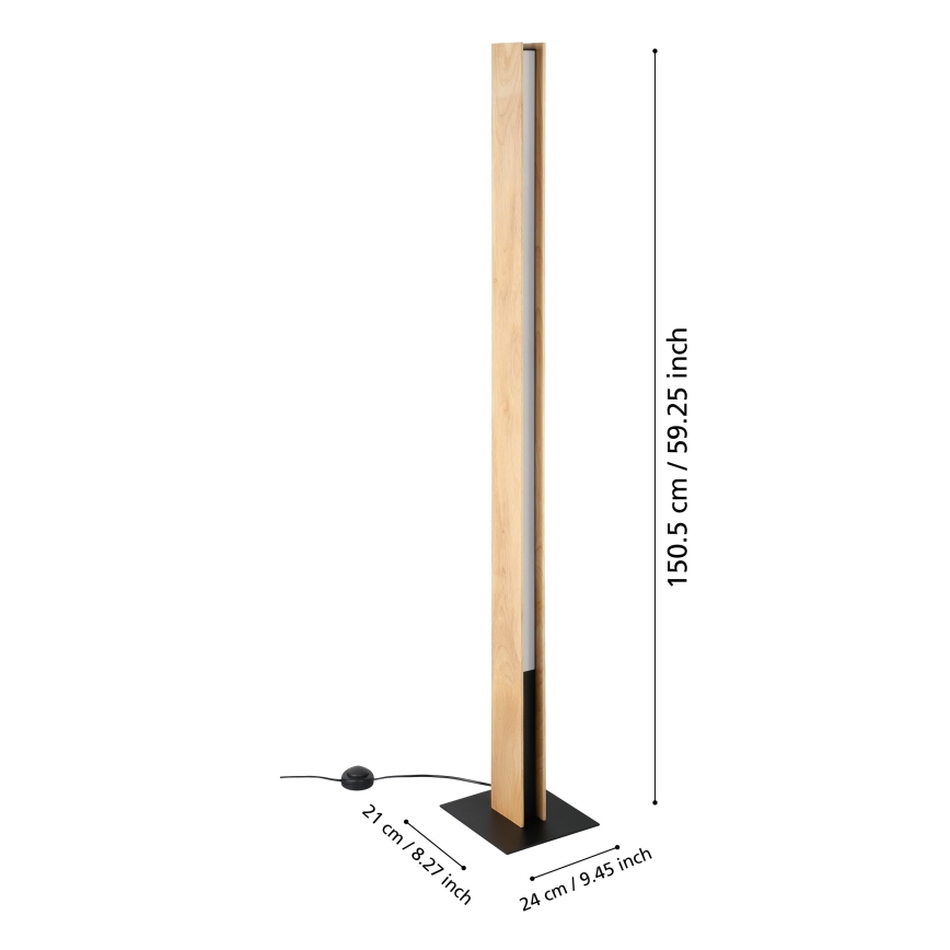 Eglo - LED RGBW Aptumšojama grīdas stāvlampa LED/35W/230V 2700-6500K