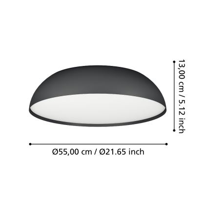 Eglo - LED RGBW Aptumšojama griestu lampa 3xLED/11W/230V 2700-6500K d. 55 cm