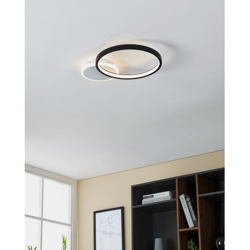 Eglo - LED ptumšojama griestu lampa LED/15W/230V melna + tālvadības pults