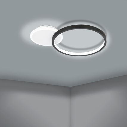 Eglo - LED ptumšojama griestu lampa LED/15W/230V melna + tālvadības pults