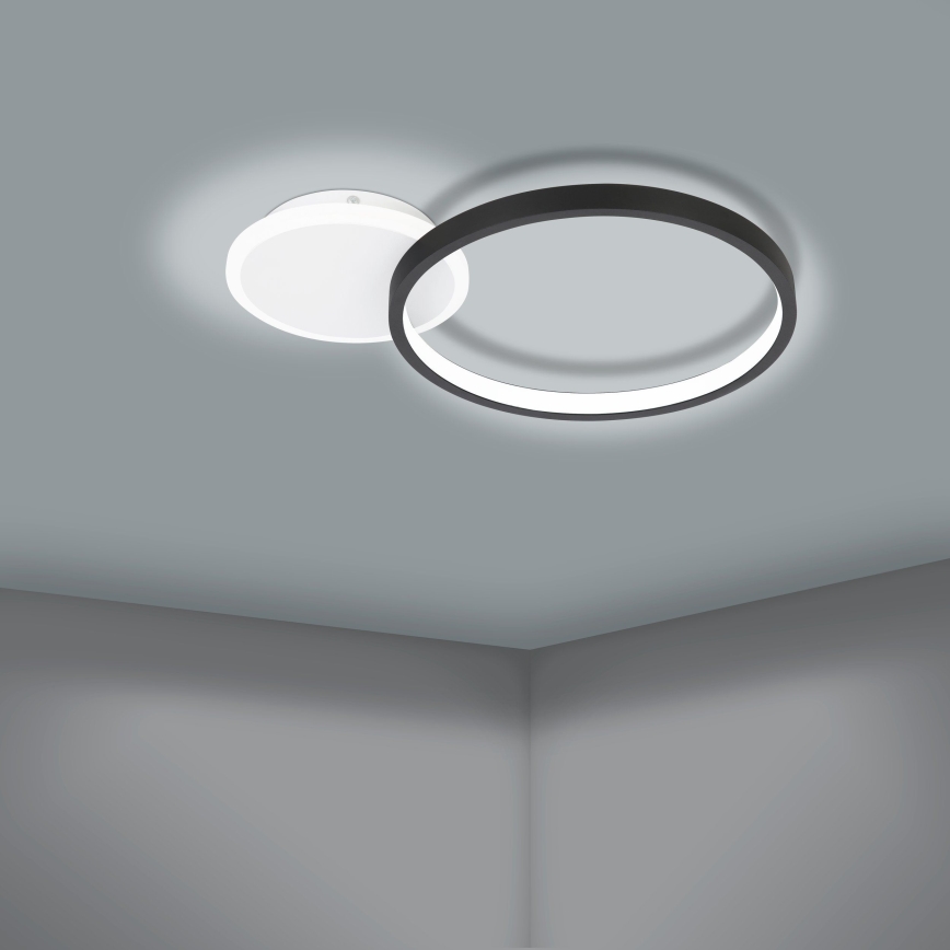 Eglo - LED ptumšojama griestu lampa LED/15W/230V melna + tālvadības pults