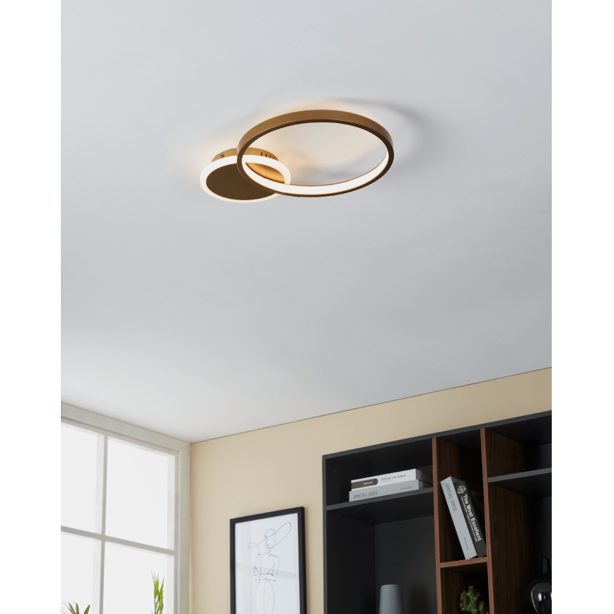 Eglo - LED Aptumšojama griestu lampa LED/15W/230V zelta + tālvadības pults