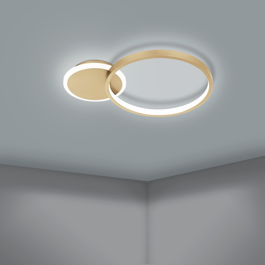 Eglo - LED Aptumšojama griestu lampa LED/15W/230V zelta + tālvadības pults