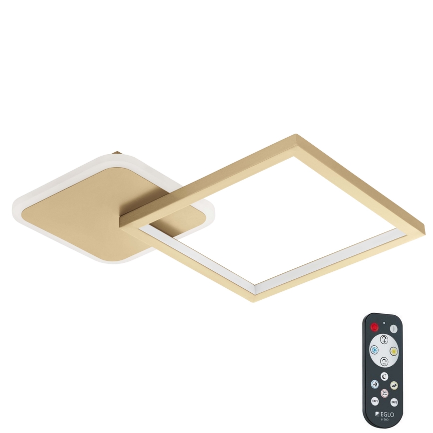 Eglo - LED Aptumšojama griestu lampa LED/15W/230V zelta + tālvadības pults